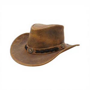 Sombrero de Vaquero de Cuero de Moda, Estilo Retro, Ala Ancha, para Invierno, Viajes, Aire Libre, Protección Solar, Fiestas, Venta al Por Mayor, Nueva Llegada 2025 - Product Image 2