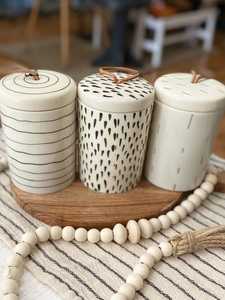 Ceramic Salt Container With Wooden Lid And Spoon Minimalist <b>Kitchen</b> <b>Storage</b> Airtight Design Handcrafted - Product Image 5