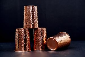 6.5L Smart Copper Water <b>Dispenser</b> Set - Antimicrobial Pure Copper Storage Tank with Tap & 4 Glasses - 218oz Ayurvedic Wellness - Product Image 6