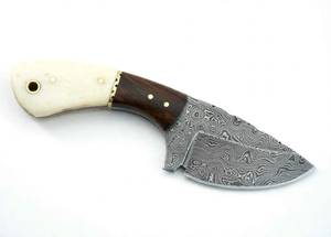 Herramienta de campo artesanal de acero damasco con diseño de gota de lluvia, mango de hueso de camello blanco liso y palisandro oscuro - Product Image 5