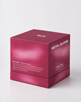 Bougie parfumée personnalisée en métal BLOOM, senteur litchi, poivre noir et patchouli, 220g, en cire de colza et de coco végétalienne, coffret cadeau, vente en gros usine