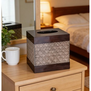 Premium Wooden Designer Tissue Box Cover Perfect For Living Room Bedroom Office And Dining <b>Table</b> Decor Wholesale From India - Product Image 3
