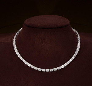 Collar de Diamantes Creados en Laboratorio de Alta Calidad, Cadena de Plata, Collar con Colgante de Lujo, Joyería Fina para Mujer - Product Image 1