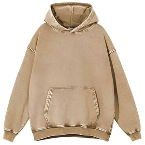 เสื้อฮู้ดดี้สไตล์วินเทจแบบทำสีซีด ทรงโอเวอร์ไซส์ สตรีทแวร์ ผลิตโดย OEM ขายส่งจำนวนมาก - Product Image 6