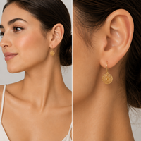 Boucles d'oreilles pendantes en spirale dorée, design géométrique en fil de laiton, pour femmes, bijoux de mode pour mariage et cadeaux