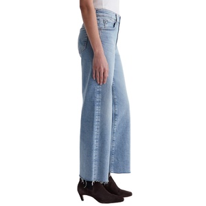 Pantalones vaqueros de mezclilla personalizados OEM, pantalones vaqueros de mujer de cintura alta, pantalones vaqueros rectos holgados, pantalones largos de gran tamaño de algodón para mujer 2026 - Product Image 4