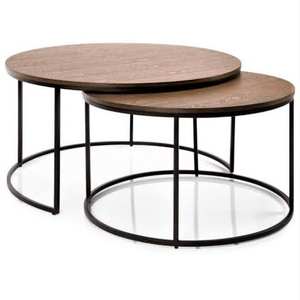 Mesa de Centro de Metal y Hierro de Estilo Popular, con Cubierta de Vidrio, Decorativa, Redonda, Clásica - Product Image 5