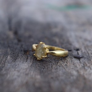 Rutile <b>Quartz</b> <b>Ring</b> Simple Statement Band 925 Sterling Silver 14K Gold Plated Engagement Gift For Women - Product Image 5