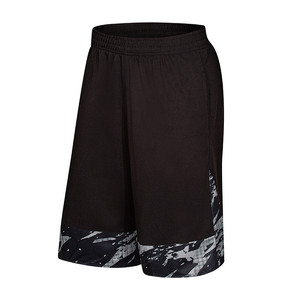 Men's Black Mesh Basketball Shorts With Purple Print Elastic Waist Breathable Sport Wear Regular Fit All Seasons - Product Image 5