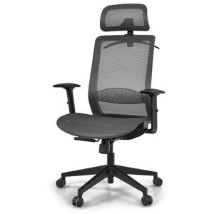 Chaise de bureau ergonomique à dossier haut inclinable, réglable en hauteur de 18 à 22,5 pouces, design en maille avec support pour une utilisation au bureau - Product Image 1