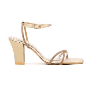Sandalias de tacón doradas FN5351 Diseño elegante y elegante - Product Image 2