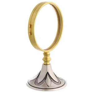 Monstrance Reliquaire en Laiton avec Design Traditionnel pour Baptême, Mariage, Décoration Intérieure – Couleur et Logo Personnalisables, Présentoir de Table - Product Image 4