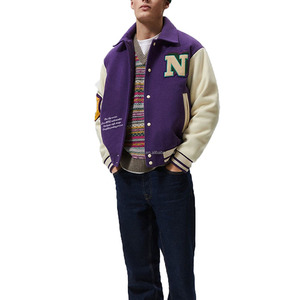 LUXE ATTIRE INDUSTRY <b>Cheap</b> Men's <b>Winter</b> Reversible Varsity <b>Jacket</b> for Sale Custom Embroidery College <b>Jacket</b> Manufacturer - Product Image 3