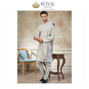 คอลเลกชันชุดแต่งกายสำหรับเทศกาลผ้าไหมแท้ของผู้ชายพร้อมงานปักลายชุดนอนผ้าไหมแท้ - Product Image 4