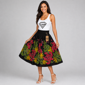 Women Hawaiian Autumn Custom Floral Maxi Dress Tropical Beach Island Vacation Casual Lightweight 100% Cotton Cheap Price - Product Image 6