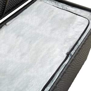 Scatola portaoggetti Patio nero in Rattan 39.3 "x 19.6" x 19.6" - Product Image 4