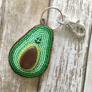 Modern Embroidery Seed Beaded Keychain Lightweight <b>Keyring</b> Handcrafted <b>Charm</b> For Keys Bag Gift Ethnic Key Holder Statement Piece - Product Image 1