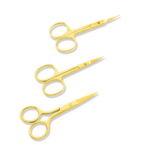 Nouveauté ciseaux de beauté colorés de qualité supérieure en acier inoxydable 3.5mm d'épaisseur ciseaux à cuticules pour ongles emballage personnalisé - Product Image 1