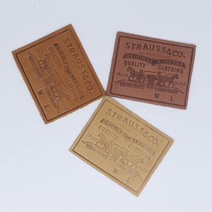 Patch en PU gravé au laser personnalisé |   Étiquette de marque en similicuir pour vêtements de sport et vestes |   Prix d'exportation en gros - Product Image 2