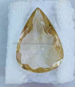Piedra de cuarzo rutilo dorado, cabujón de corte de cuarzo, piedra preciosa suelta, pulido suave, Fabricación de artículos hechos a mano para joyería - Product Image 5