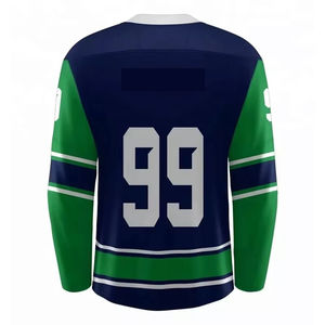 Maillot de hockey sur glace unisexe 100 % polyester, personnalisé par sublimation, avec nom d'équipe, style chemise, respirant et à séchage rapide - Product Image 2