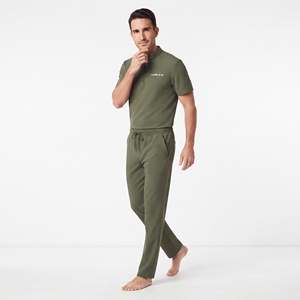 Ensemble de blouses médicales en polyester pour hommes, uniforme de travail médical, haut à demi-zip, pantalon avec poches, taille à cordon, vêtements d'hôpital - Product Image 3