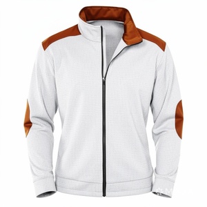 Chaqueta de hombre de peso pesado, casual, con cuello alto, manga larga, costuras en contraste, de terciopelo de algodón europeo, con cremallera, estilo deportivo Birlag - Product Image 1