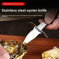 Couteau à huîtres écologique en gros avec manche en bois, outils pour fruits de mer, ouvre-coquillages, accessoires de cuisine, résistant au four et au lave-vaisselle