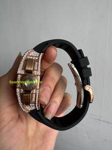 VVS เพชรโมอิสเพชรกรอบหน้าปัดสีพรีเมี่ยมสายหนังคุณภาพระดับพรีเมี่ยม - Product Image 3