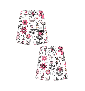 Shorts de basket-ball personnalisés blancs, gris et roses, vêtements de sport en maille athlétique - Product Image 1