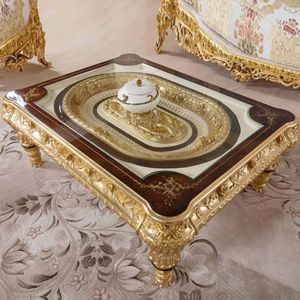 Juego de Sofás de Lujo en Oro Blanco Real, Muebles de Salón Tallados en Caoba, Calidad Garantizada, Hostal Providencia - Product Image 6