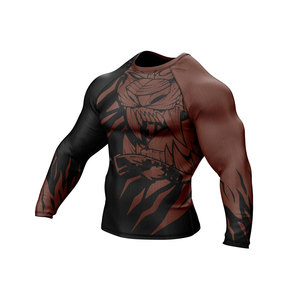 Personnalisez votre propre logo sur un rashguard à manches longues sublimé, rashguard MMA, rashguard BJJ, maillot de compression MMA pour moi - Product Image 3