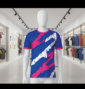 Custom Sublimation T-Shirt Breathable Front Knitted for Heat Transfer Printing Short Sleeve Neck Unisex Casual 100% Polyester - Product Image 3