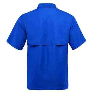 เสื้อโปโลตกปลาผู้ชาย UPF 50 พิมพ์ลายพืชด้วยเทคนิคซิลค์สกรีน แห้งเร็ว ผ้ายืดสแปนเด็กซ์/โพลีเอสเตอร์ 180 กรัม แขนสั้น แบบสวม ไซส์พลัส - Product Image 4