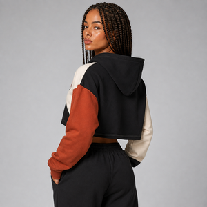 Top Quality <b>Women's</b> Cropped <b>Hoodie</b> Custom Logo <b>Soft</b> Cotton Fleece Warm Breathable Pullover Casual Wear <b>Women</b> Cropped <b>Hoodie</b> - Product Image 4