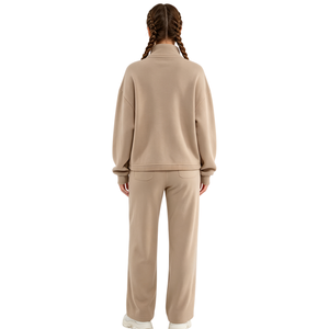 Conjunto Deportivo Informal para Mujer, Chaqueta de Forro Polar con Marca Personalizada, Pantalones Deportivos, Fabricante y Proveedor de Ropa al por Mayor de Marca Privada - Product Image 2