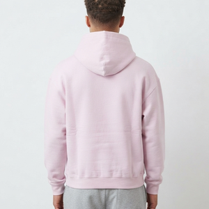 High Quality <b>Men's</b> <b>Pink</b> Hooded <b>Sweatshirt</b> Custom Logo Printed Oversized Casual Fleece Autumn Street Wear Heavyweight Sweater - Product Image 3