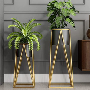 Maceta Moderna de Hierro Chapada en Oro, Decorativa, Duradera, Ligera, para Interiores y Exteriores, Jardín, Hogar, Oficina, Tamaño Personalizable - Product Image 6