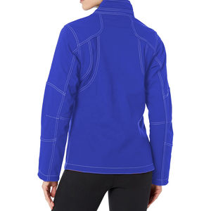 Chaquetas personalizadas OEM para exteriores, cortavientos con capucha, impermeables, de manga larga, con cremallera frontal, tipo softshell para mujer. - Product Image 2