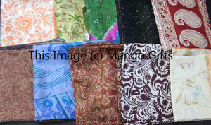 Sari de Seda Indio Vintage, Bufanda, Chal, Dupatta, Pañuelo para la Cabeza, Talla Grande, Estilo Boho, para Bodas, Festivales, Regalo Tradicional, Hecho a Mano, Elegante - Product Image 2