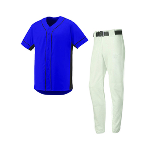 Dernier modèle d'uniforme de baseball pour hommes, haute qualité, nouveau design, ajustable, personnalisé, manches courtes, uniforme de baseball décontracté pour hommes, été - Product Image 1