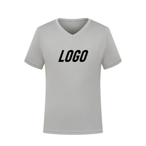 เสื้อยืดลำลองชายหญิง ผ้าฝ้าย 100% ทรงปกติ ดีไซน์เรียบ คอวี รับสกรีนโลโก้ สีตามสั่ง รับผลิตแบบ OEM/ODM - Product Image 3