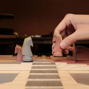 Handcrafted <b>Wooden</b> <b>Chess</b> <b>Set</b> Features A Built-In Storage Drawer Elegant Carved Pieces & Decorative Corner Accents for Family Fun - Product Image 5