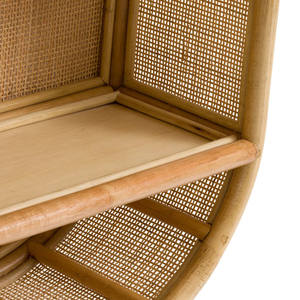 Wholesale Capsule Rattan <b>wall</b>-<b>mounted</b> <b>shelf</b> Vertical Bamboo 3 Tier Floating Rack Living Room Home Decorative Woven Storage Shelv - Product Image 2