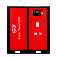Compresseur d'air rotatif industriel à vis, robuste, refroidi par air, 20 CV, 16 bars, fabriqué en Inde