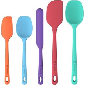 Set di 5 Spatole in Silicone di Grado Alimentare con Manico Ergonomico Resistente al Calore fino a 315°C, Set di Utensili da Cucina Premium - Product Image 1