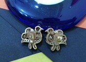 AMAIRA JEWELS Cute Animal Shape Classic <b>Stud</b> Earrings Crystal Rhinestone Ruby Eyes Women's Everyday Wear Jewelry <b>Silver</b> Gold - Product Image 2