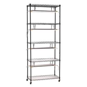 192W 5000K DIY Indoor Plant Stand Heavy Duty Metal Display Rack Full Spectrum 71 Tall Grow <b>Lights</b> for Seeds <b>Flowers</b> Wheel Pot - Product Image 1