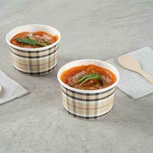Bols alimentaires en papier imprimés sur mesure, gobelets à soupe jetables en kraft, contenants d'emballage à emporter avec couvercle, vente en gros - Product Image 1