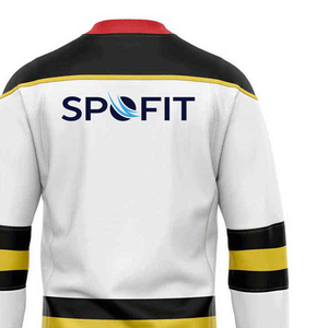 Nueva Camiseta de Hockey sobre Hielo 2026, Transpirable, con Impresión Digital Personalizada, Bloques de Color, Logotipo del Equipo en el Frente, Unisex, 100% Poliéster - Product Image 3